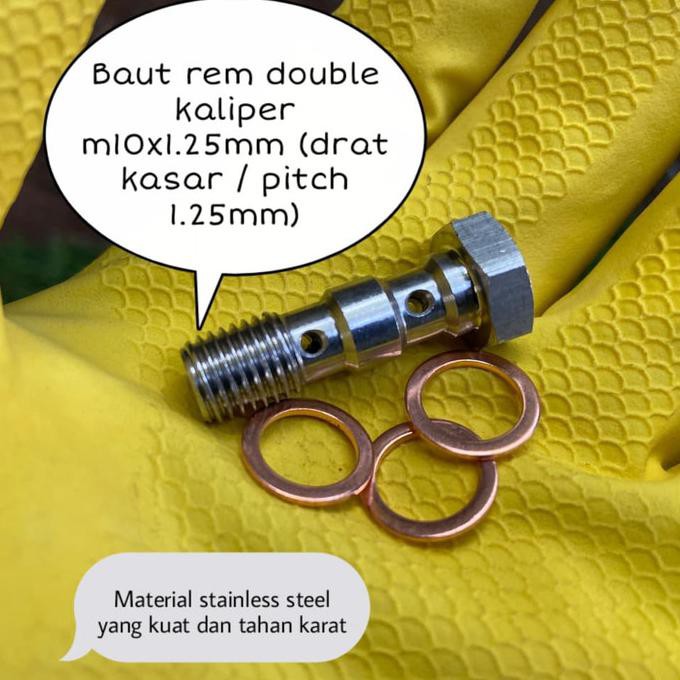 Jual Baut Banjo Double Caliper Baut Kaliper Moge Free Ring Double