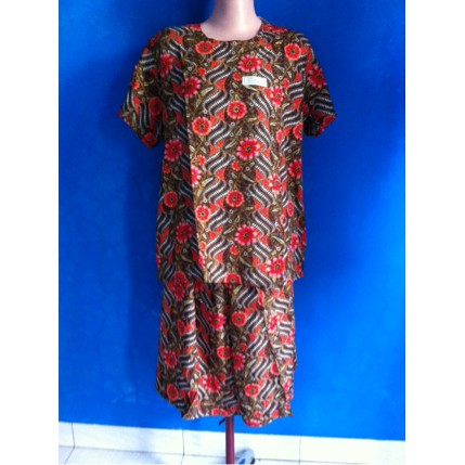 baby doll/setelan rok celana batik kencana ungu/baju tidur/pendek KUB