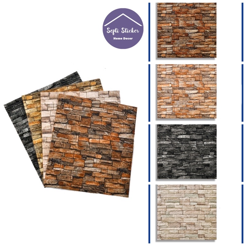 Wallpaper 3D Foambrick Batu Alam