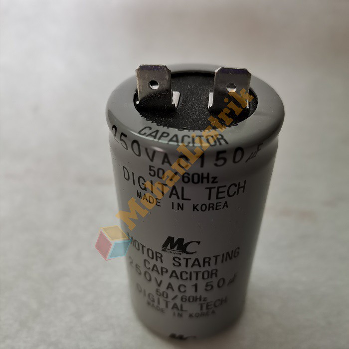 Kapasitor Starting MC 150uf 250V AC Bulat