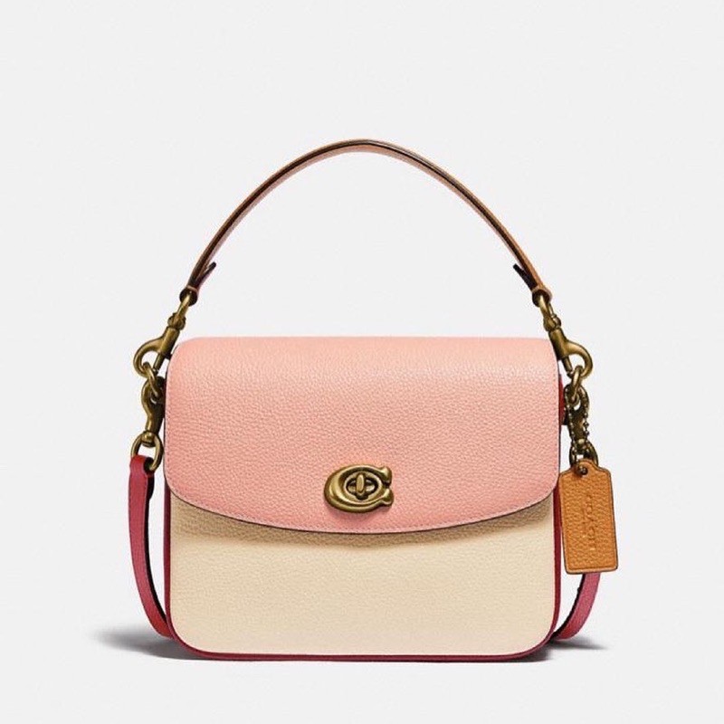 Coach Cassie Crossbody 19 In Colorblock brass ivory blush multi