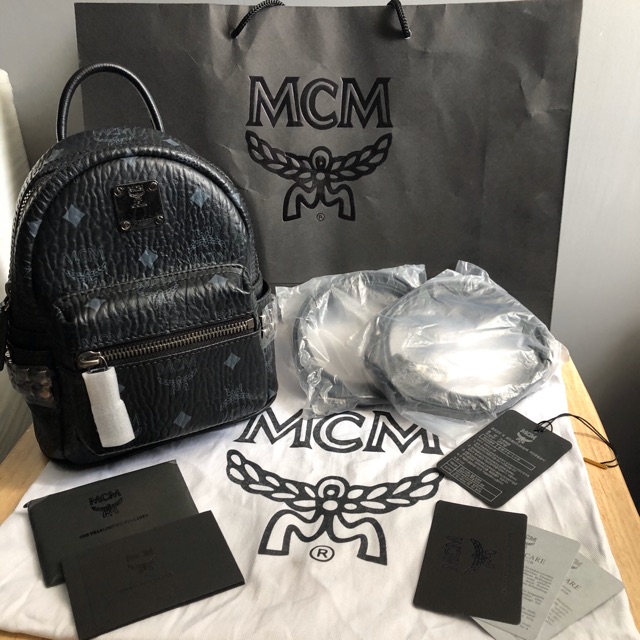 Mcm Backpack Mini Bebeboo Stark - Black