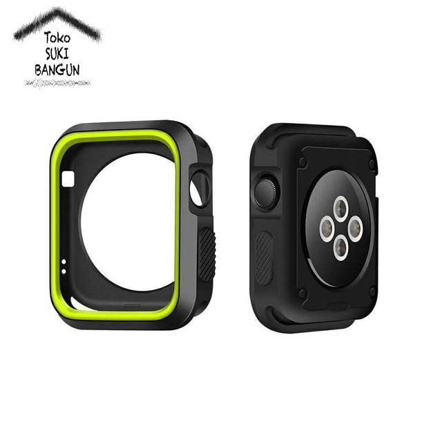 Apple Watch 3 2 1 Case 38mm 42mm Rubber SPORT MODEL Cover Pouch Protector Silicone