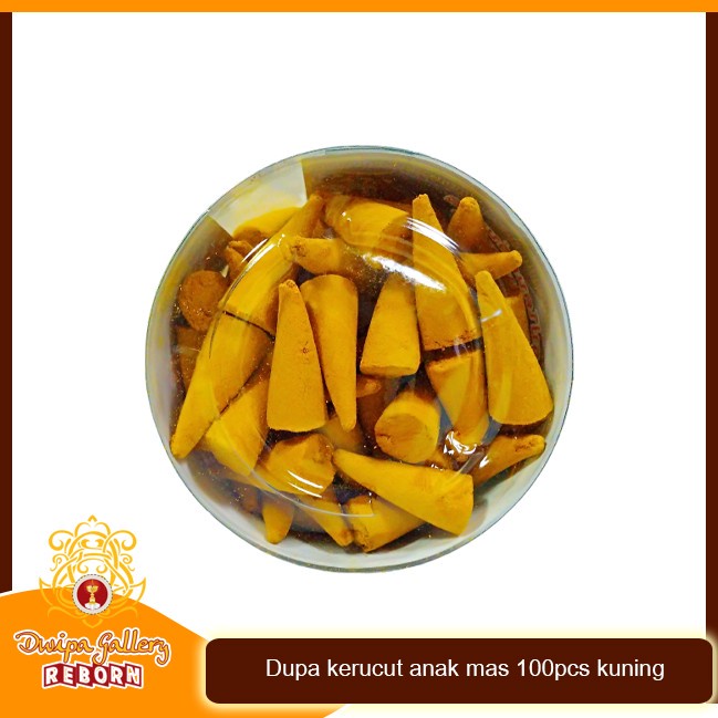 Dupa Kerucut/ Tumpeng Wangi Harum anak mas 100 pcs Kuning