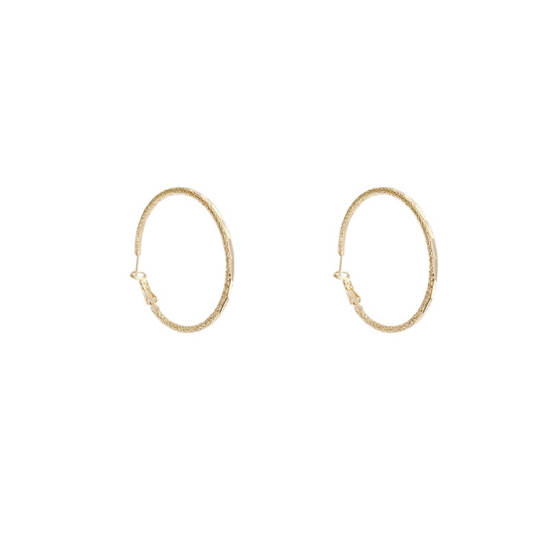 Anting Bulat Simple Bahan Sterling silver 925 Untuk Wanita