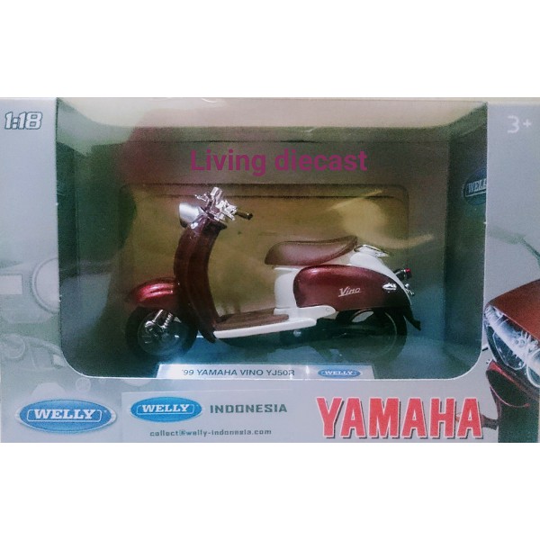 Diecast/Miniatur-Welly motorcycle-yamaha vino YJ50R-color purple