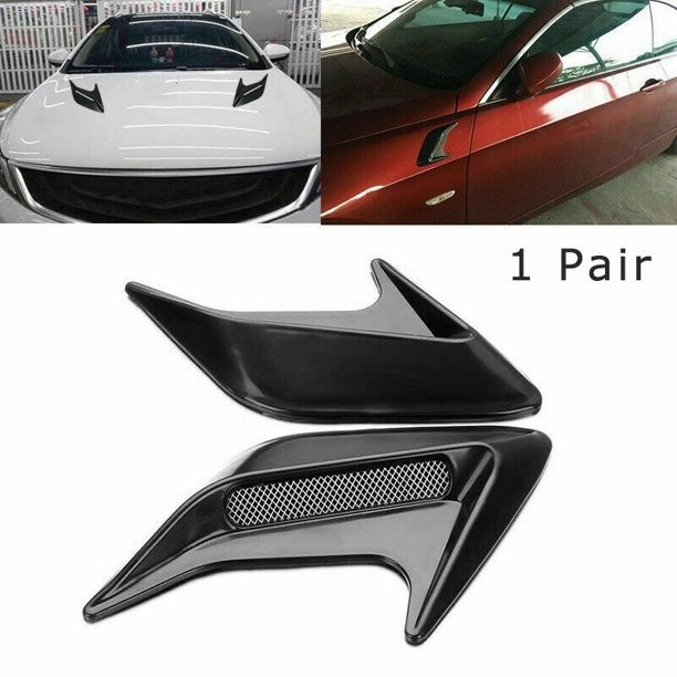 [X336]  2 Pcs Car Air flow Side Fender Decoration Variation Gills Shark Cars Insang Hiu Dekorasi Variasi Mobil Universal