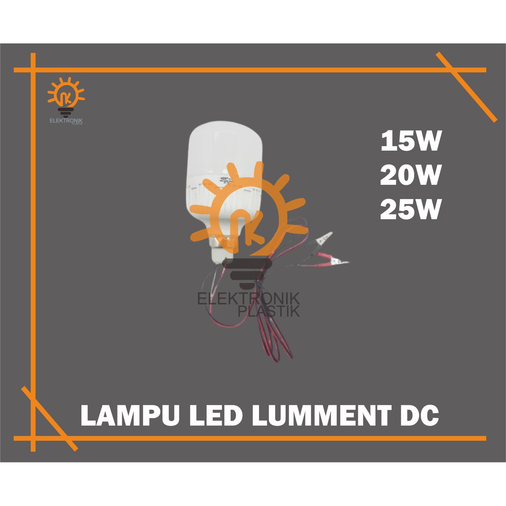 Lampu LED LUMMENT DC BULB Aki Solar Cell Panel Surya DC