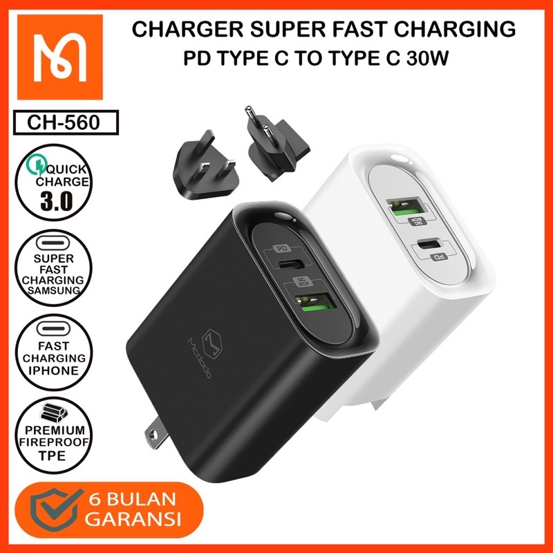 Charger MCDODO 30W CH-5600 Original Fast Charging Type C