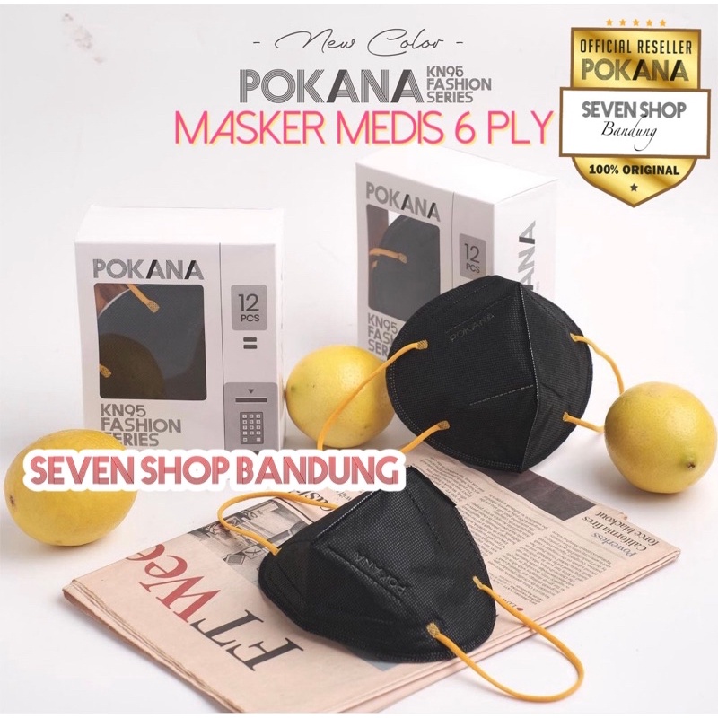 Masker Pokana KN 95 Fashion Series/ Masker medis 6 ply earloop