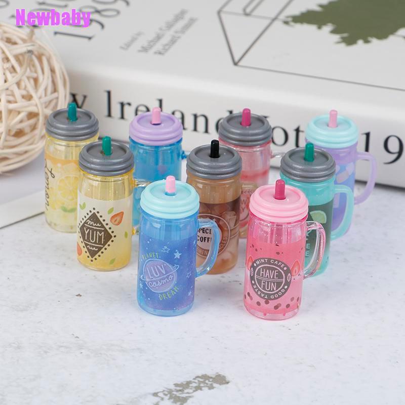 (Newbaby) Miniatur Botol Minuman Jus Skala 1: 12 Untuk Aksesoris Dapur Rumah Boneka