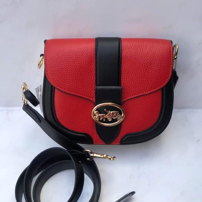 COACH Georgie saddle bag in Colorblock Signature
