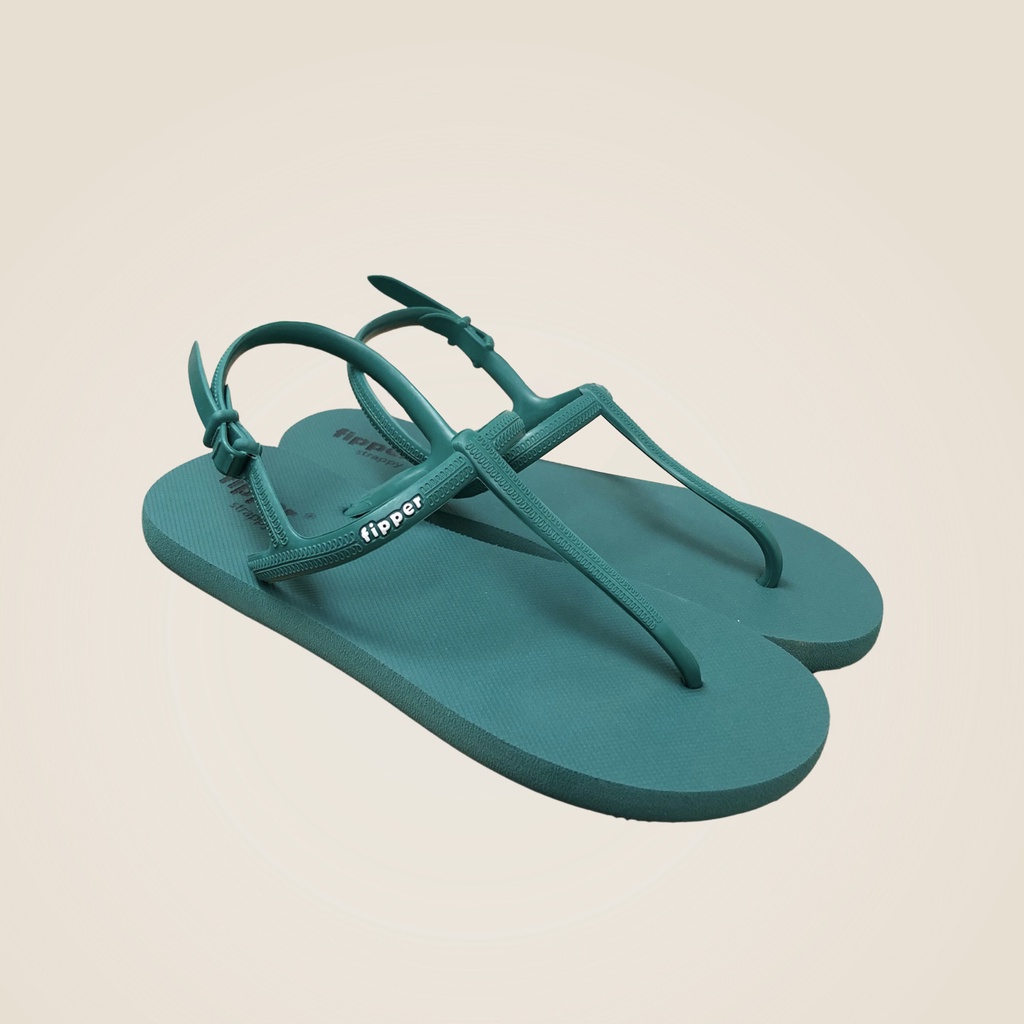 Sandal Fipper Strappy - Emerald / Fipper Wanita-3