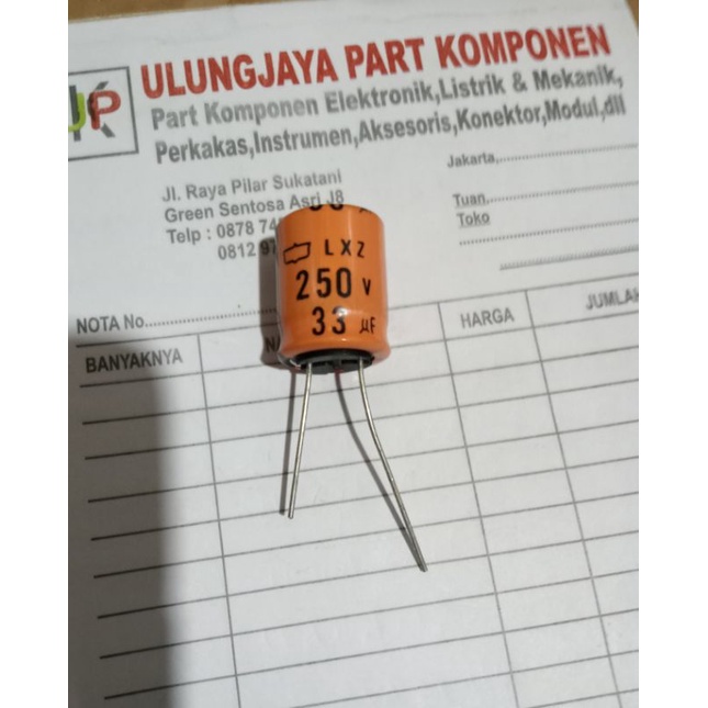 elco 33uf 250v elko kapasitor 33uf 250v