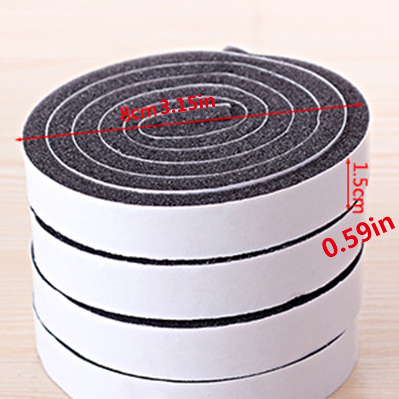 4rolls/set Foam Seal Tape Self-adhesive Door Window Sealing Strip Wind-proof Sound Insulation Tape Weather Stripping Strip