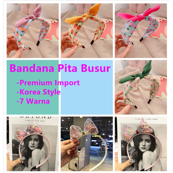 Bandana Pita Motif Print Buah Gaya Korea Untuk Aksesoris Rambut Anak Perempuan