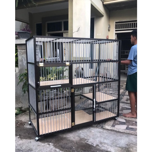 Jual Kandang Kucing Aluminium Pintu Tingkat Minimalis Kekinian Murah Shopee Indonesia