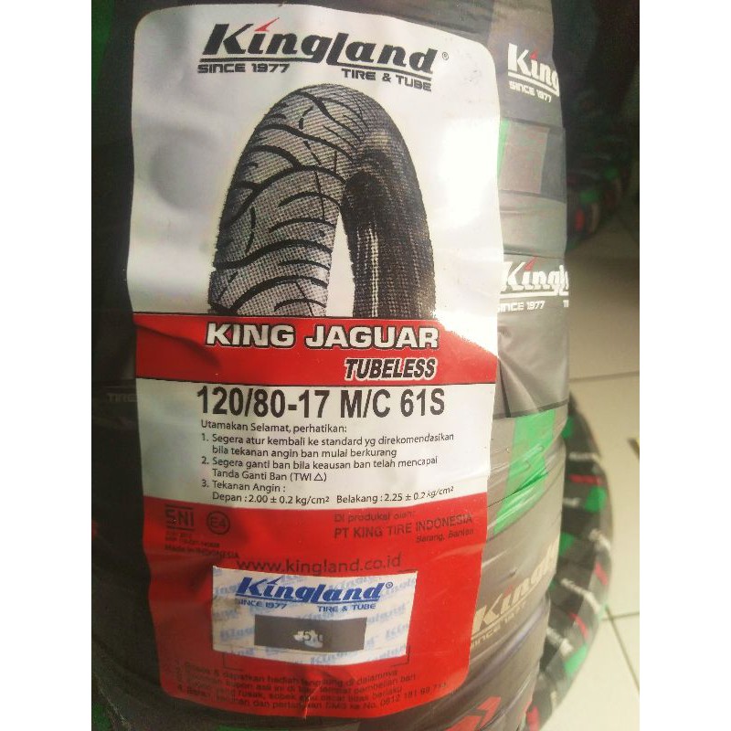 ban tubles tubeles kingland 'kingjaguar' 120/80-17