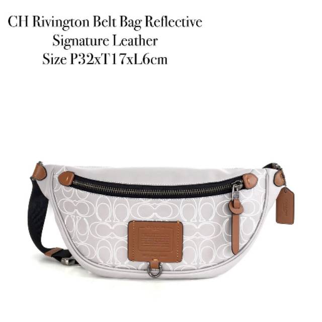 rivington belt bag in signature leather