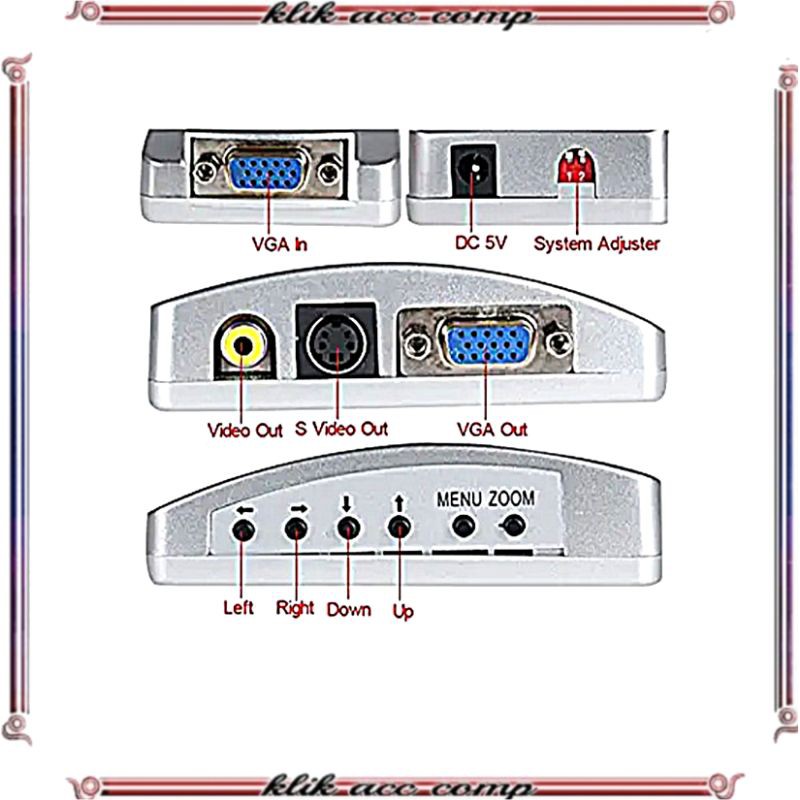 Converter VGA TO RCA / PC to TV /vga to rca / av