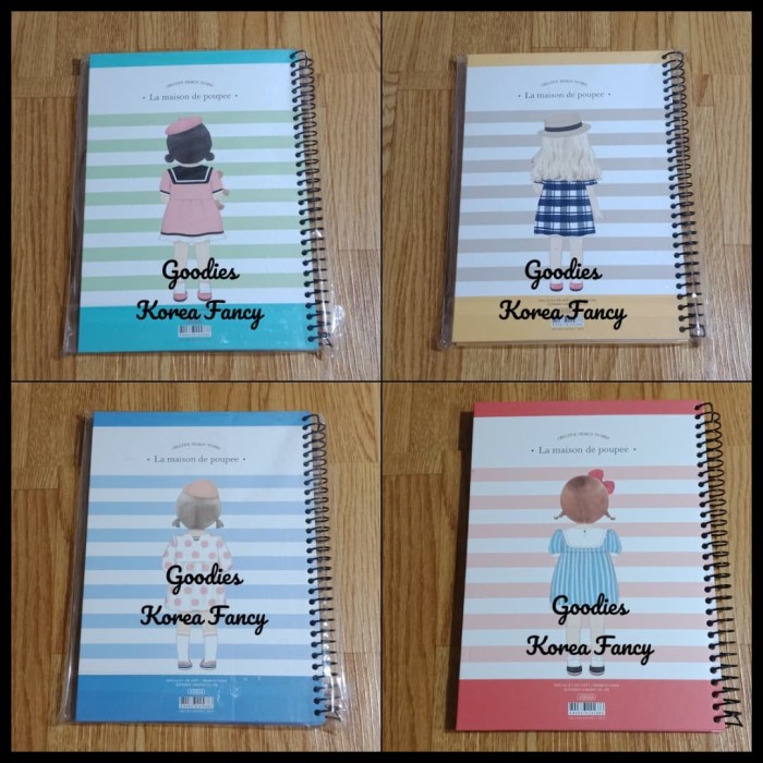 

Hari Ini Note Book / Buku Tulis Spiral Maron La Maison De Poupee Ori Korea Diskon