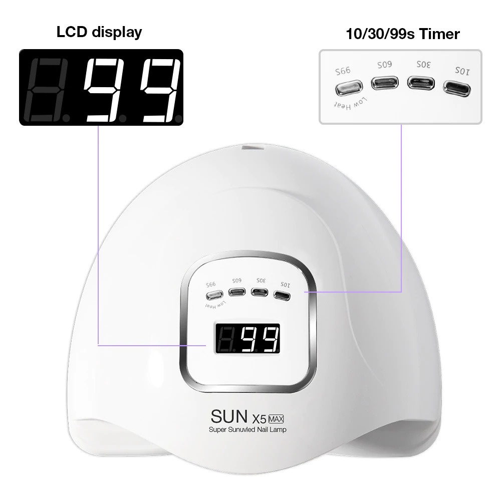 Biutte.co Pengering Kutek Kuku UV 45LED 120W Nail Dryer Portable cepat kering