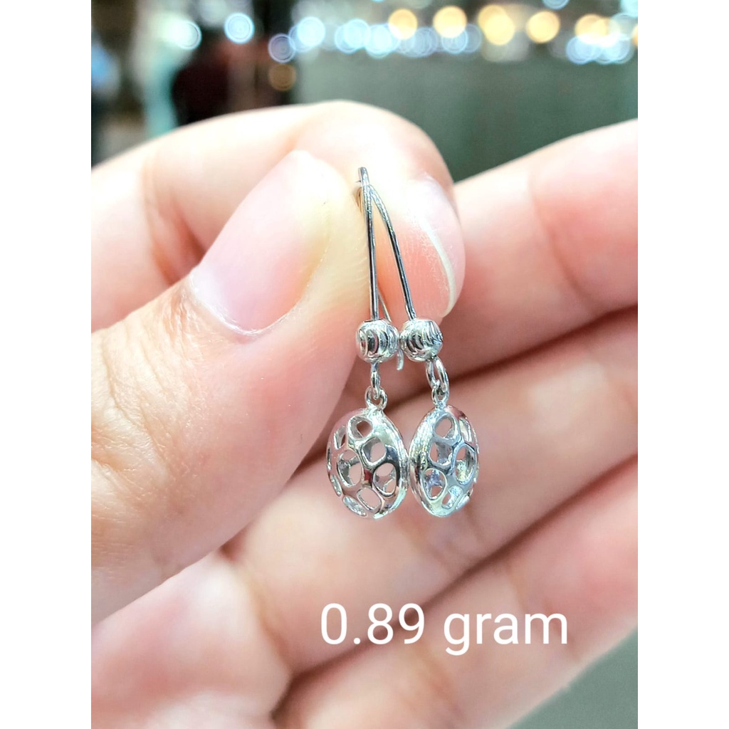 Anting Gantung Emas Putih Fashion Kadar 75% 0.89 Gram