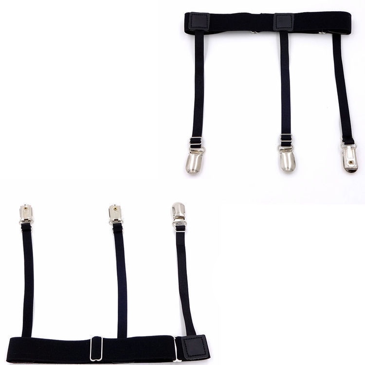 1 Pasang Suspender Kemeja Shirt Suspender Intactor Leg Suspender For Men Shirt Holder