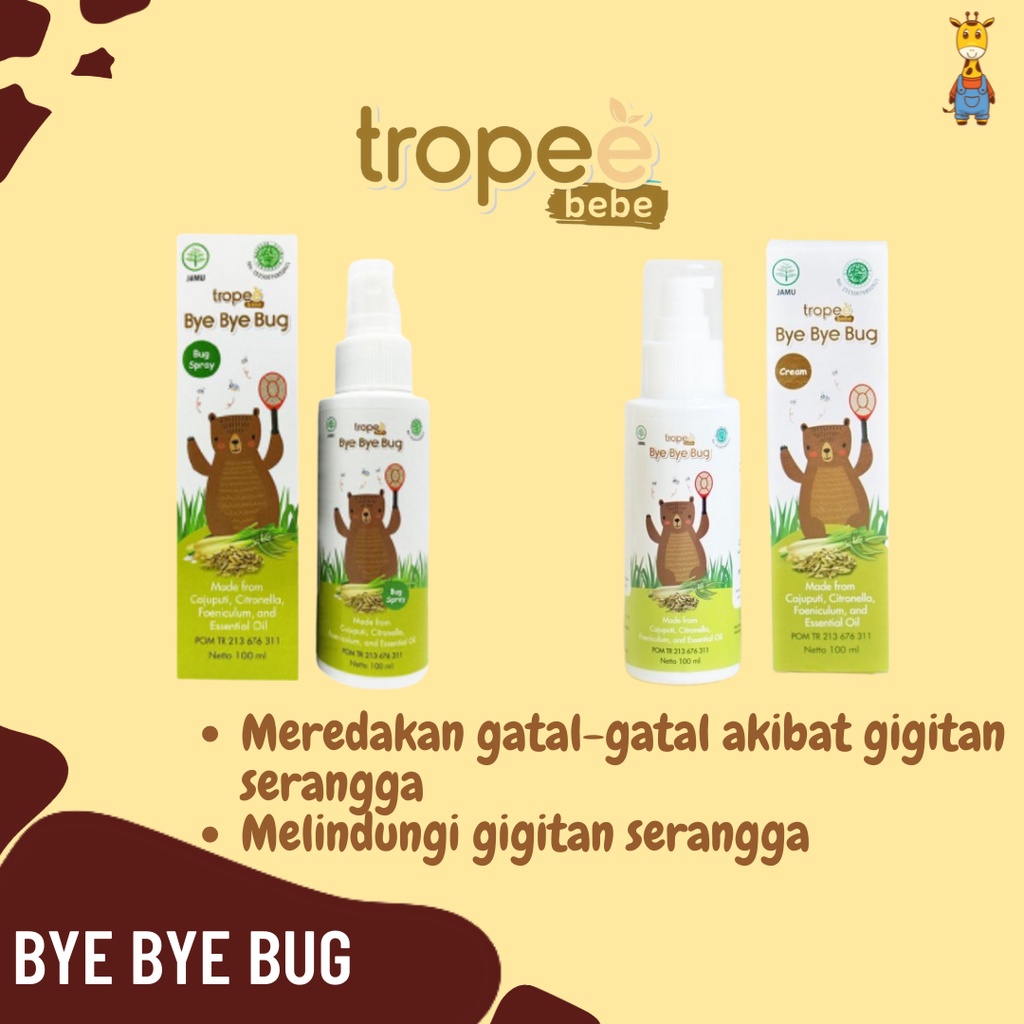 Tropee Bye Bye Bug Spray/Cream 100ml