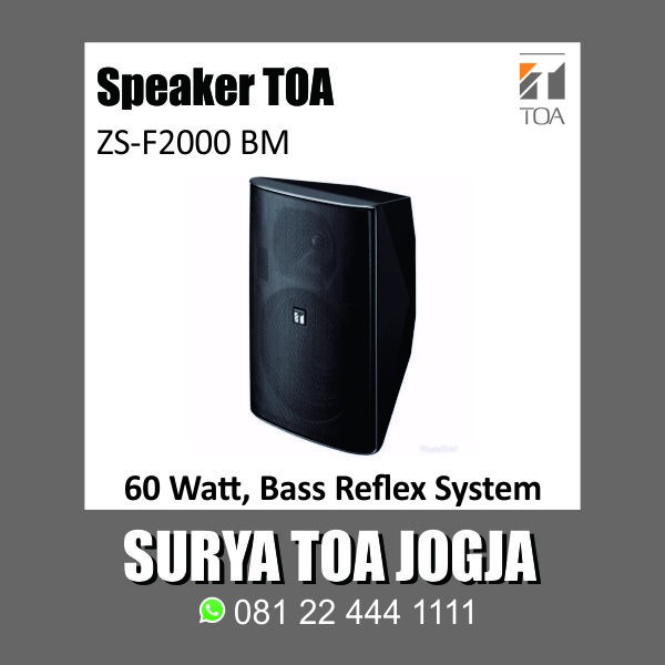 Speaker TOA ZS-F2000 BM ZS F2000 BM ZSF2000BM Plus Breket Bracket Black F 2000 BM Hitam 60 Watt W