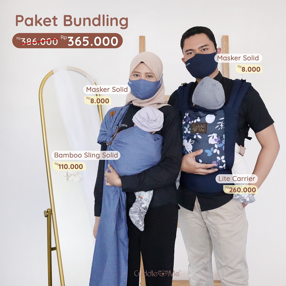 Paket Special  Ring sling bamboo SSC gendongan Cuddle me set baby cape fitted booties Free ucapan kado