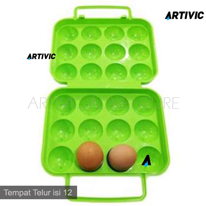 Tempat Telur Isi 12 Egg Holder Case Outdoor Camping Masak Portable