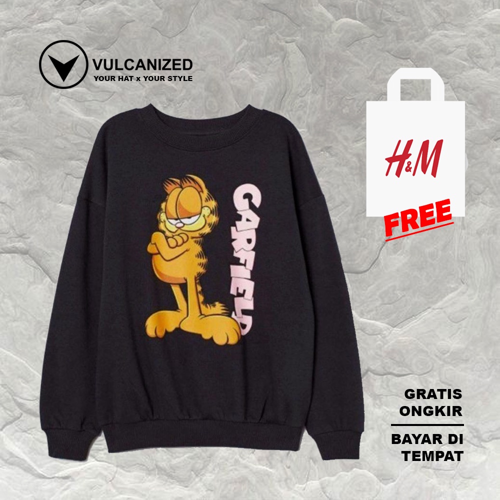 CREWNECK H&amp;M GARFIELD BLACK