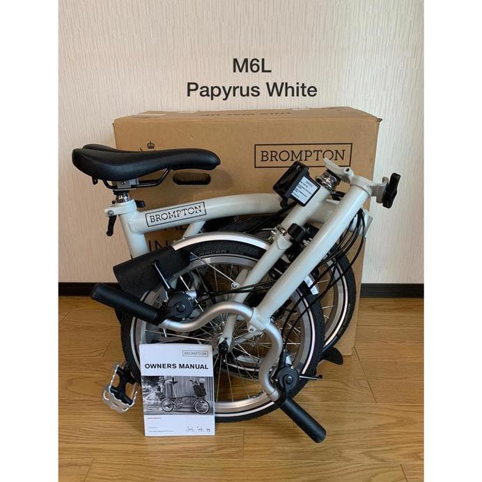Sepeda Lipat Brompton ORIGINAL Stock Terbatas - M6L Papyrus White - Putih