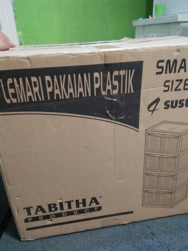 Lemari Plastik Lemari Pakaian Polos 4 Susun Promo Diskon Gede Termurah!!