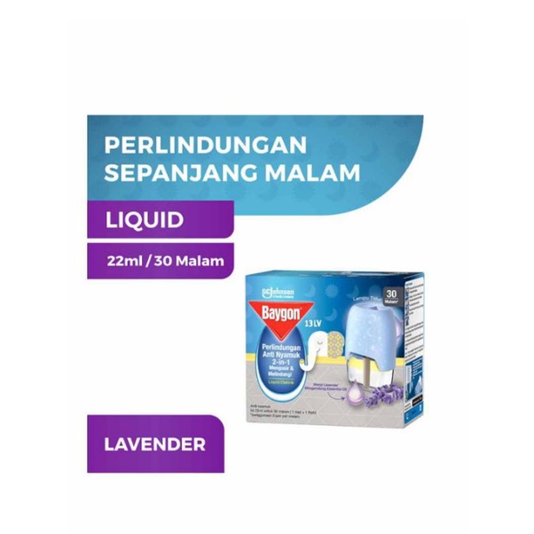 baygon obat nyamuk elektrik lavender ( alat + isi refill 22ml)