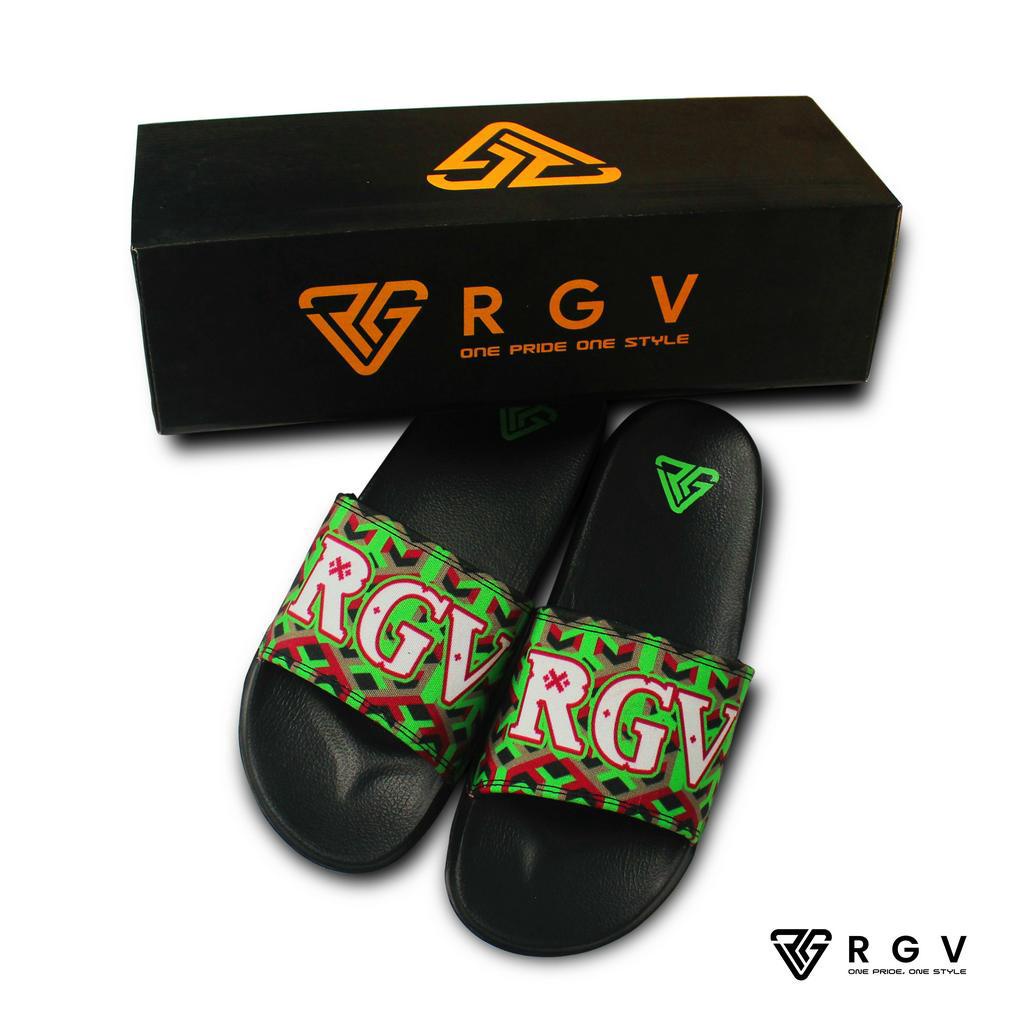 RGV - SANDAL PRIA DAN WANITA SLIDE SLIP ON SENDAL ANTI LICIN RINGAN SELOP TRIBEE GREEN