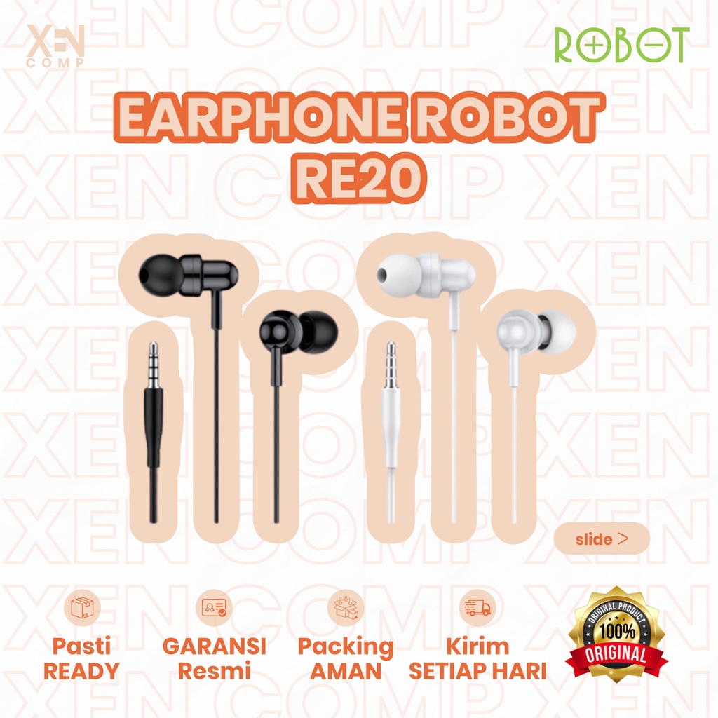 ROBOT RE20 OBLIQUE IN EAR WIRED EARPHONE