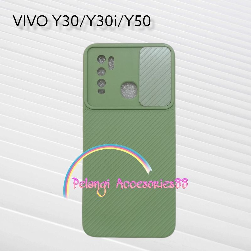 CASE VIVO Y30 / Y30i / Y50 SOFTCASE SLEDING WARNA WARNI NON SLOT CARD