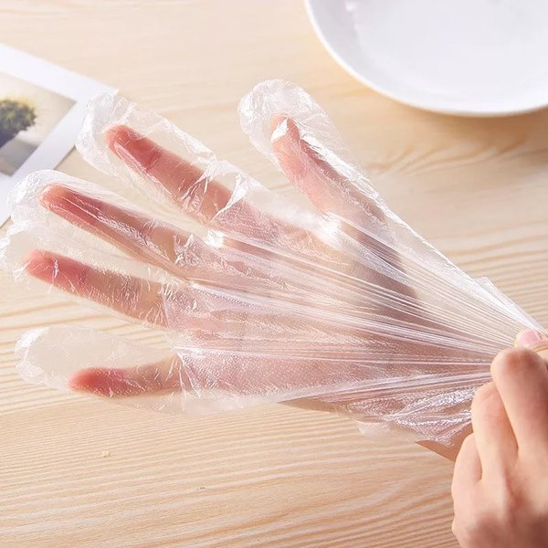 Sarung Tangan Plastik 1kali Pakai Untuk Dapur Memasak Alat Cuci 100PCS