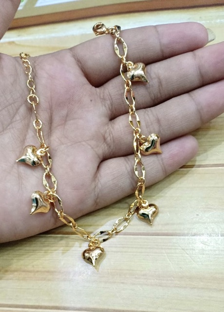 Gelang tangan wanita lapis emas // gelang jurai love love //gelang pemgganti emas //perhiasan wanita