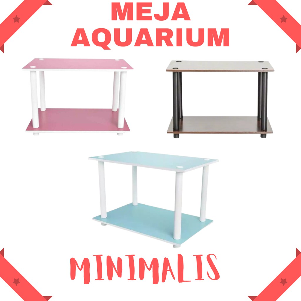MEJA AQUARIUM MINIMALIS KECIL MURAH | RAK AKUARIUM SUSUN 2 | MEJA KECIL CANTIK LUCU