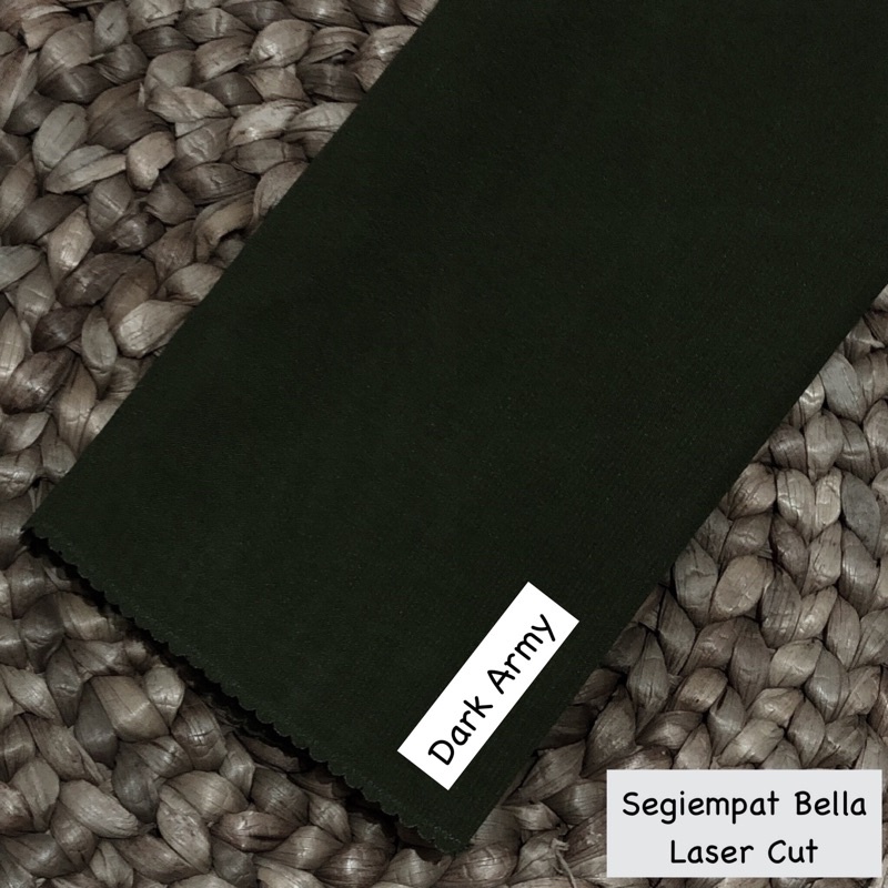 Hijab Bella Square Laser cut / Segiempat Bella-Dark Army