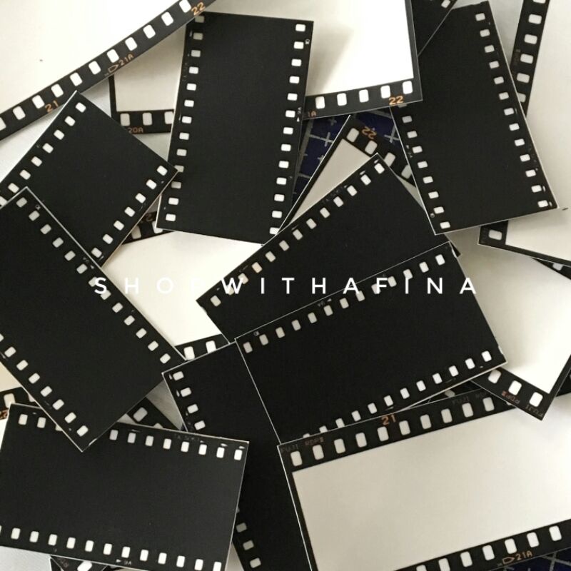 

Sticker Aesthetic | 18 pcs Black/White Long Film Roll Single Frame TRANSPARAN | SHOPWITHAFINA