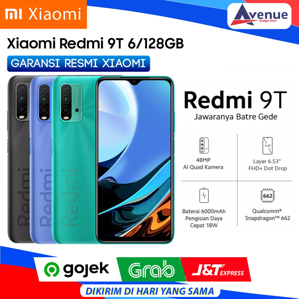 XIAOMI REDMI 9T 6/128GB GARANSI RESMI PROMO MURAH