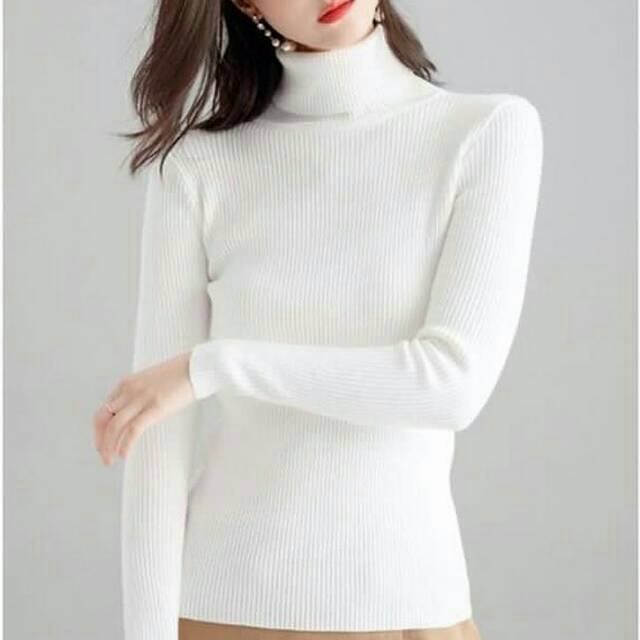 Pretty  turtleneck/ basic korean inner knit/ ribbed turtleneck premium