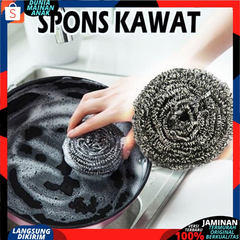 Sabut Stainless spoon spun Dapur sink - tempat sabun kawat Sikat Besi untuk Perabot Rumah  Best Seller