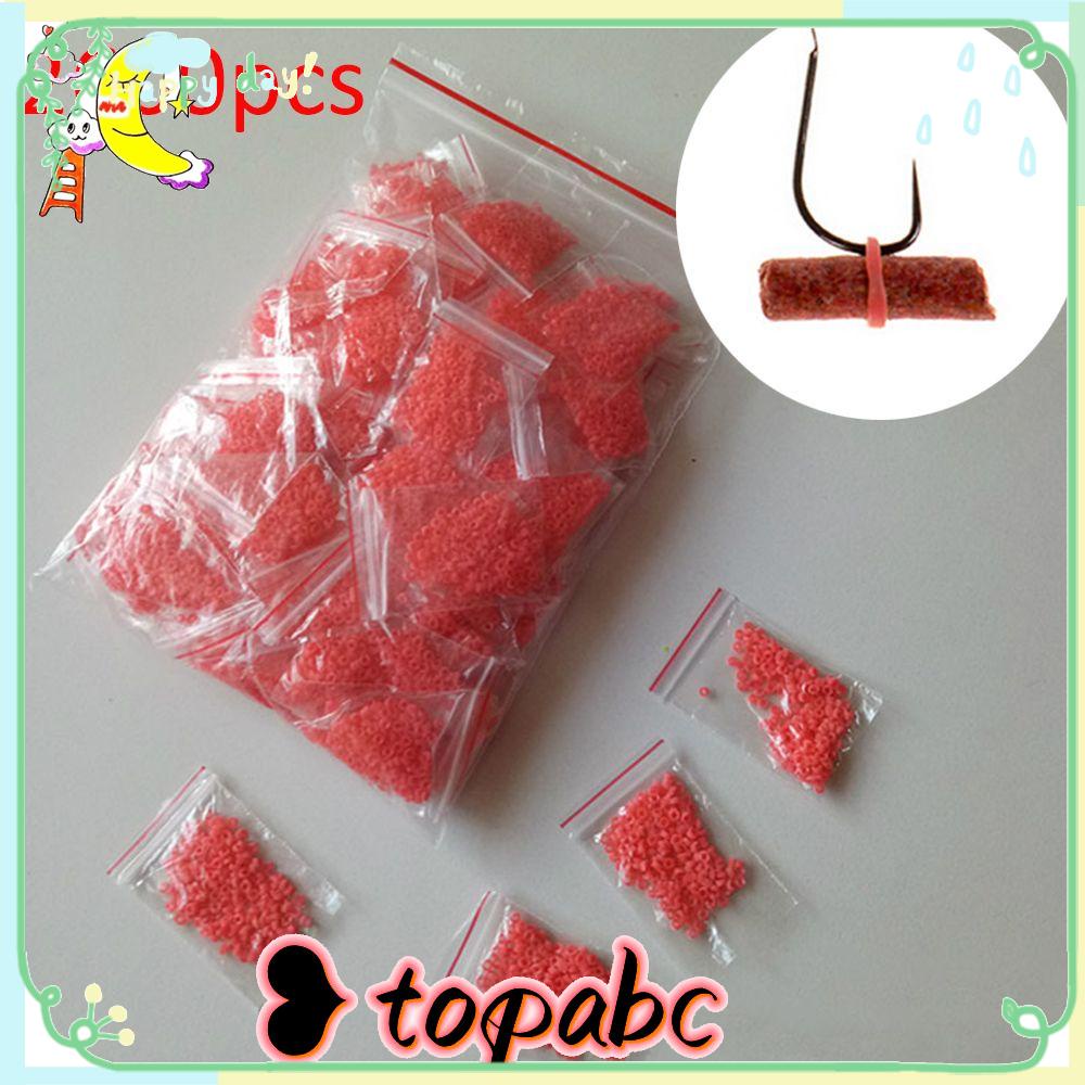 Top 2600pcs / 13 Kantong Karet Pengikat Umpan Pancing Cacing Merah Imitasi Portable Kualitas Tinggi