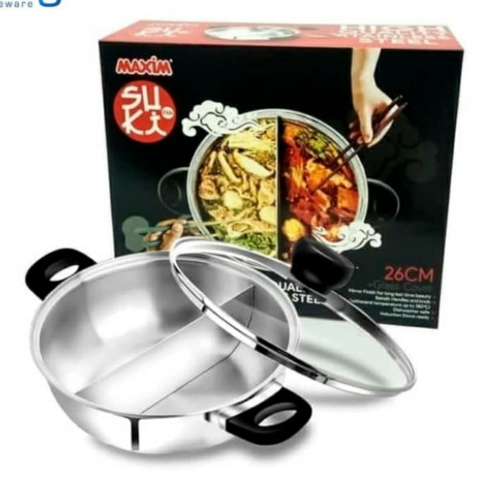 Panci Sekat Shabu Shabu Shuki Pan stainless 26 cm MASPION SSP184 SSP 184