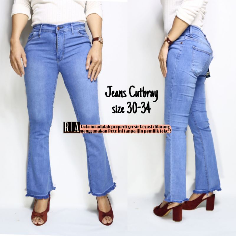 Jeans Cutbray Wanita Streatch melar